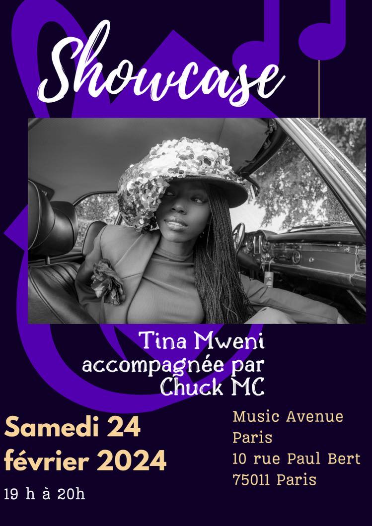 Tina Mweni accompangée par Chuck MC Live at Avenue Music Paris